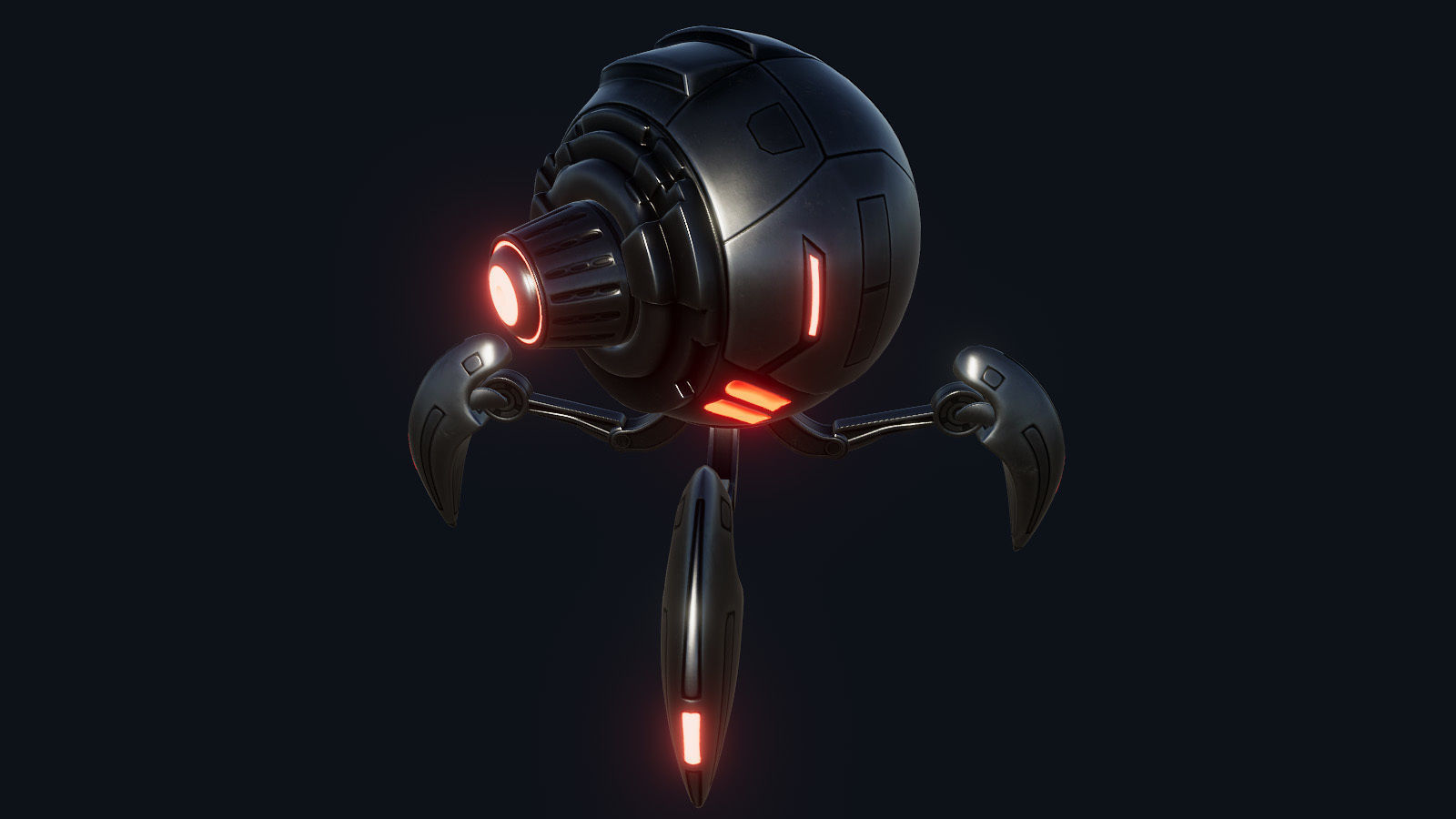 Spider Insect Robots Low-poly 3D model_15