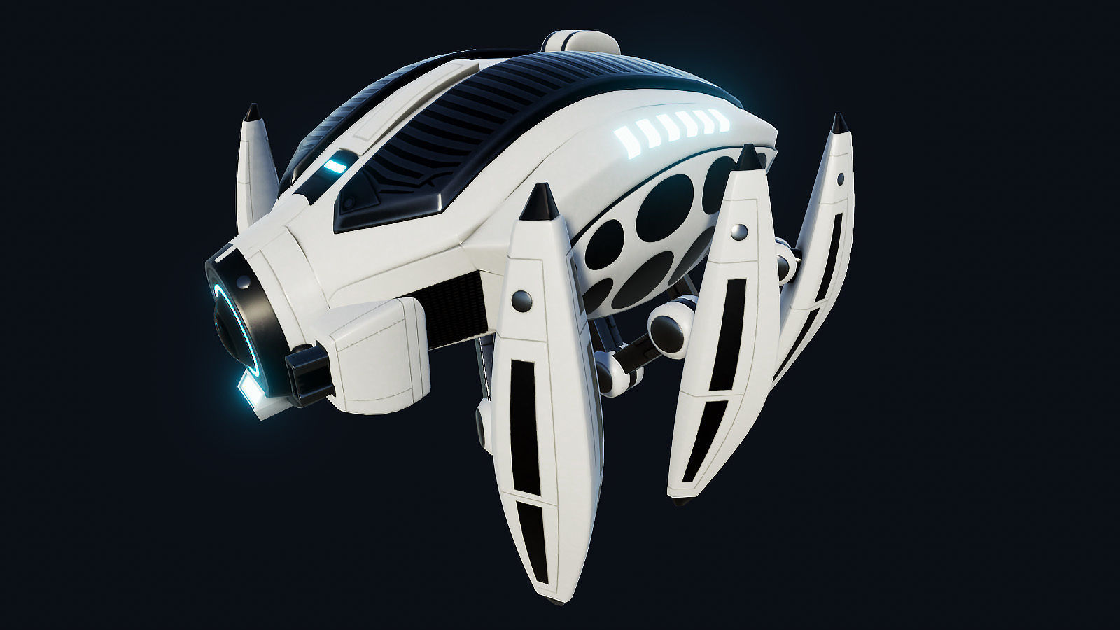 Spider Insect Robots Low-poly 3D model_7