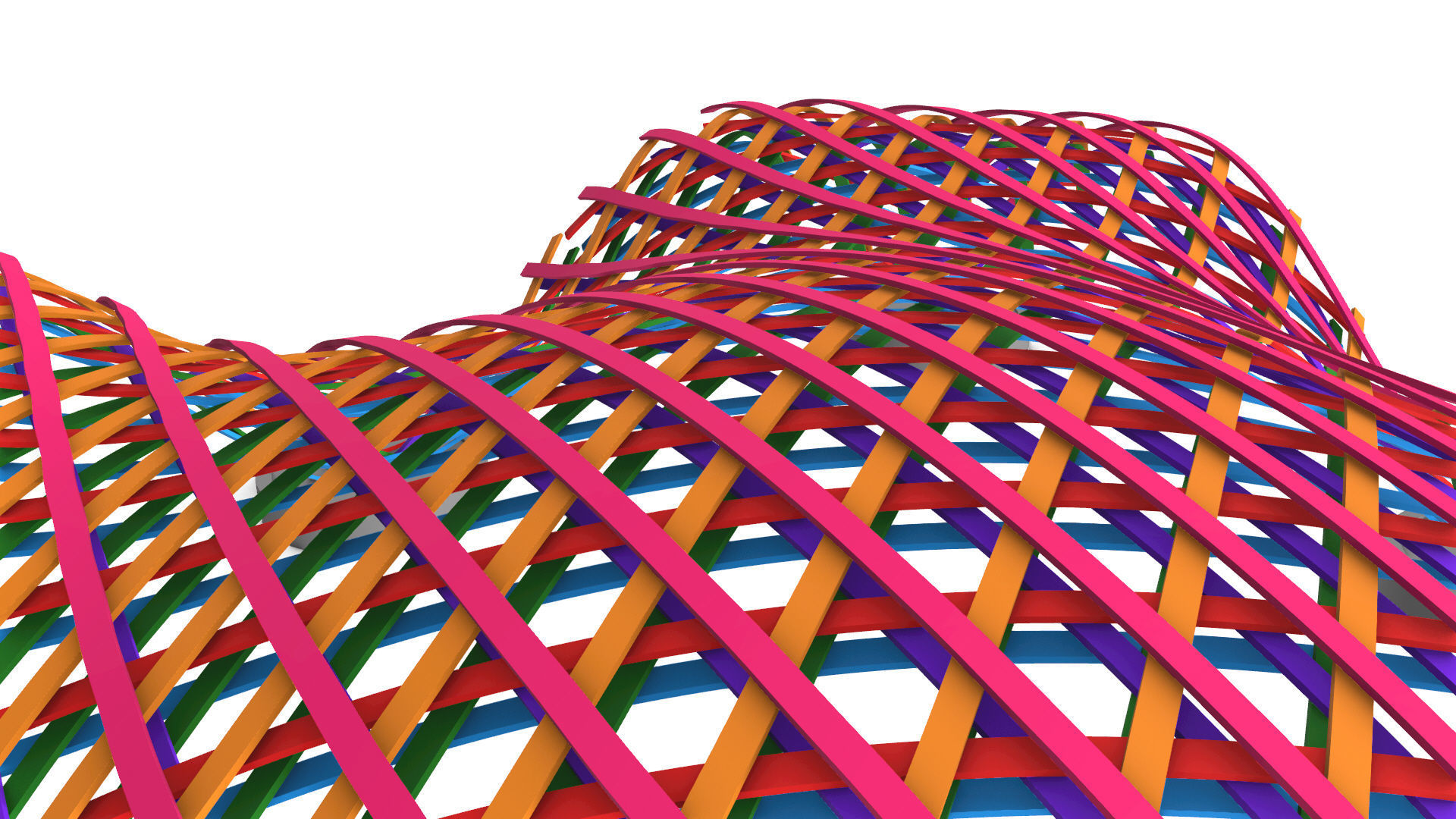 Layered Beams Parametric Pavilion 3D model_36