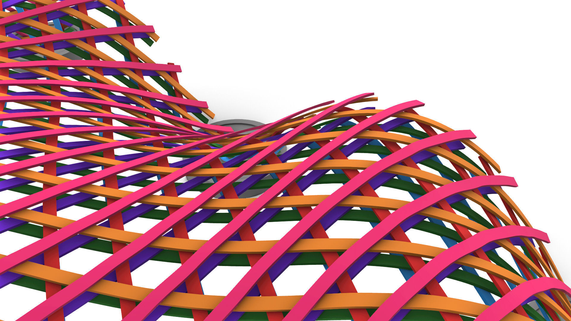 Layered Beams Parametric Pavilion 3D model_42