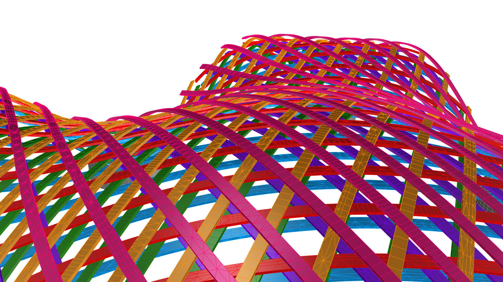 Layered Beams Parametric Pavilion 3D model_37