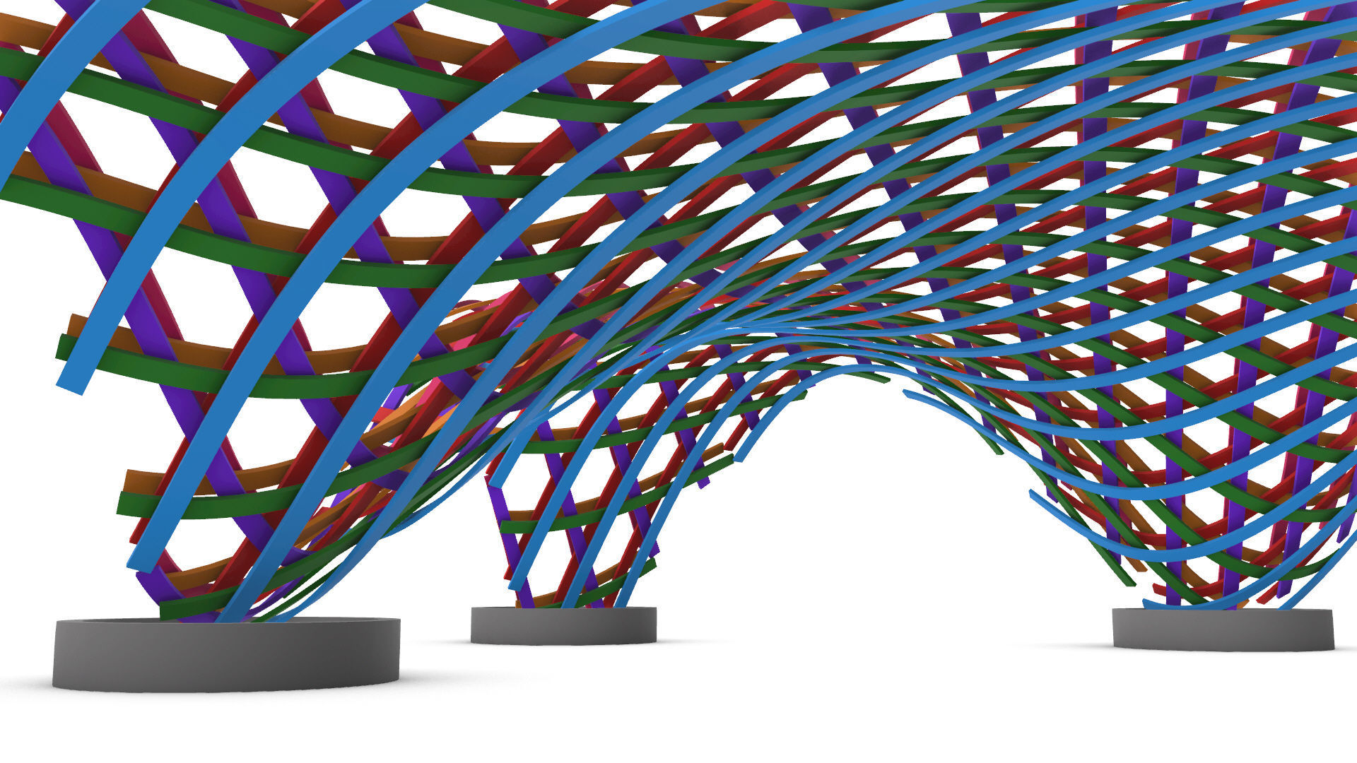 Layered Beams Parametric Pavilion 3D model_28