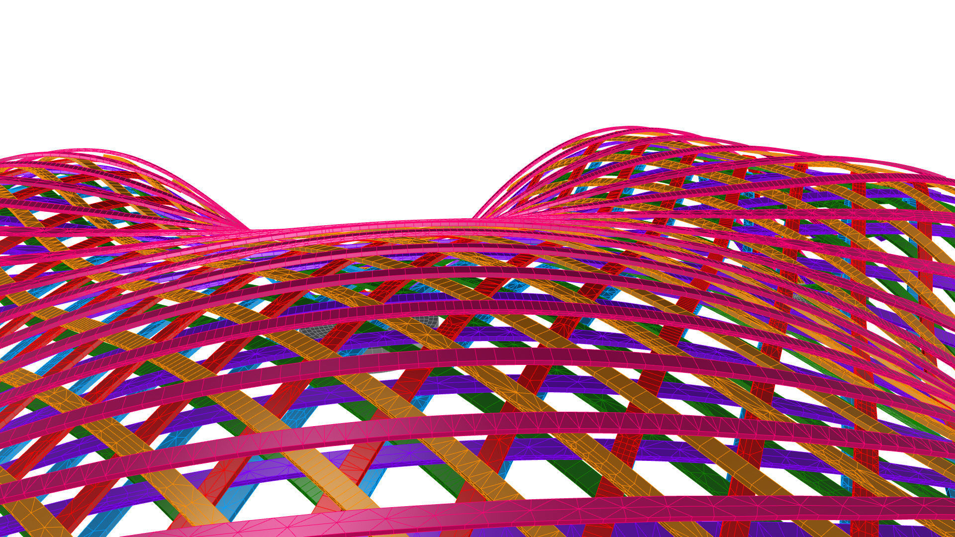 Layered Beams Parametric Pavilion 3D model_39