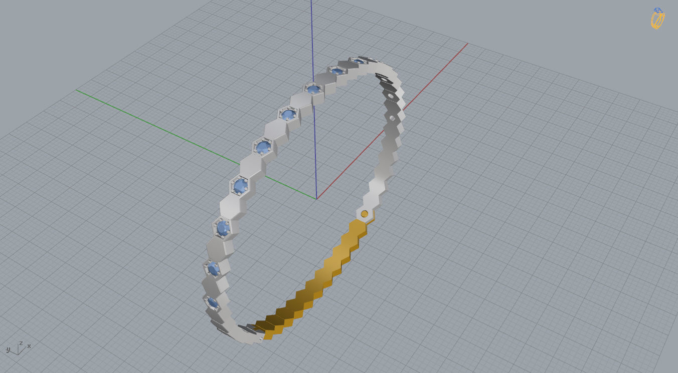 Chaumet Bracelet 3D print model_7