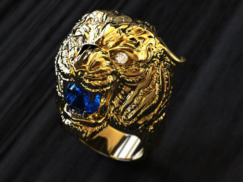 Tiger ring Free 3D print model_3