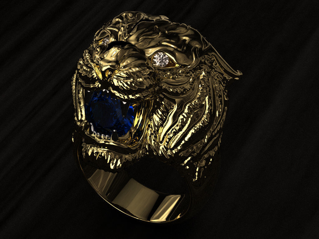 Tiger ring Free 3D print model_5