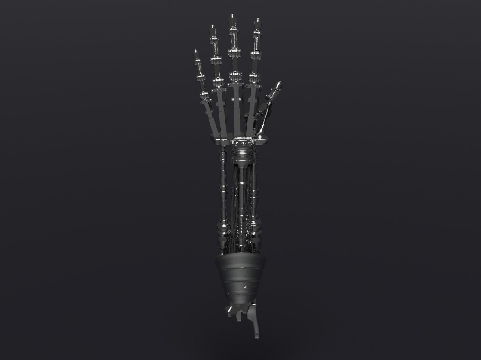 Mechanical hand  3D model_2