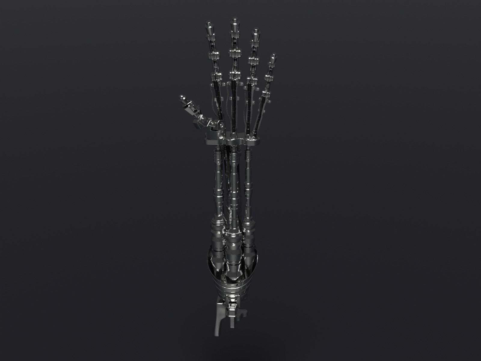 Mechanical hand  3D model_1