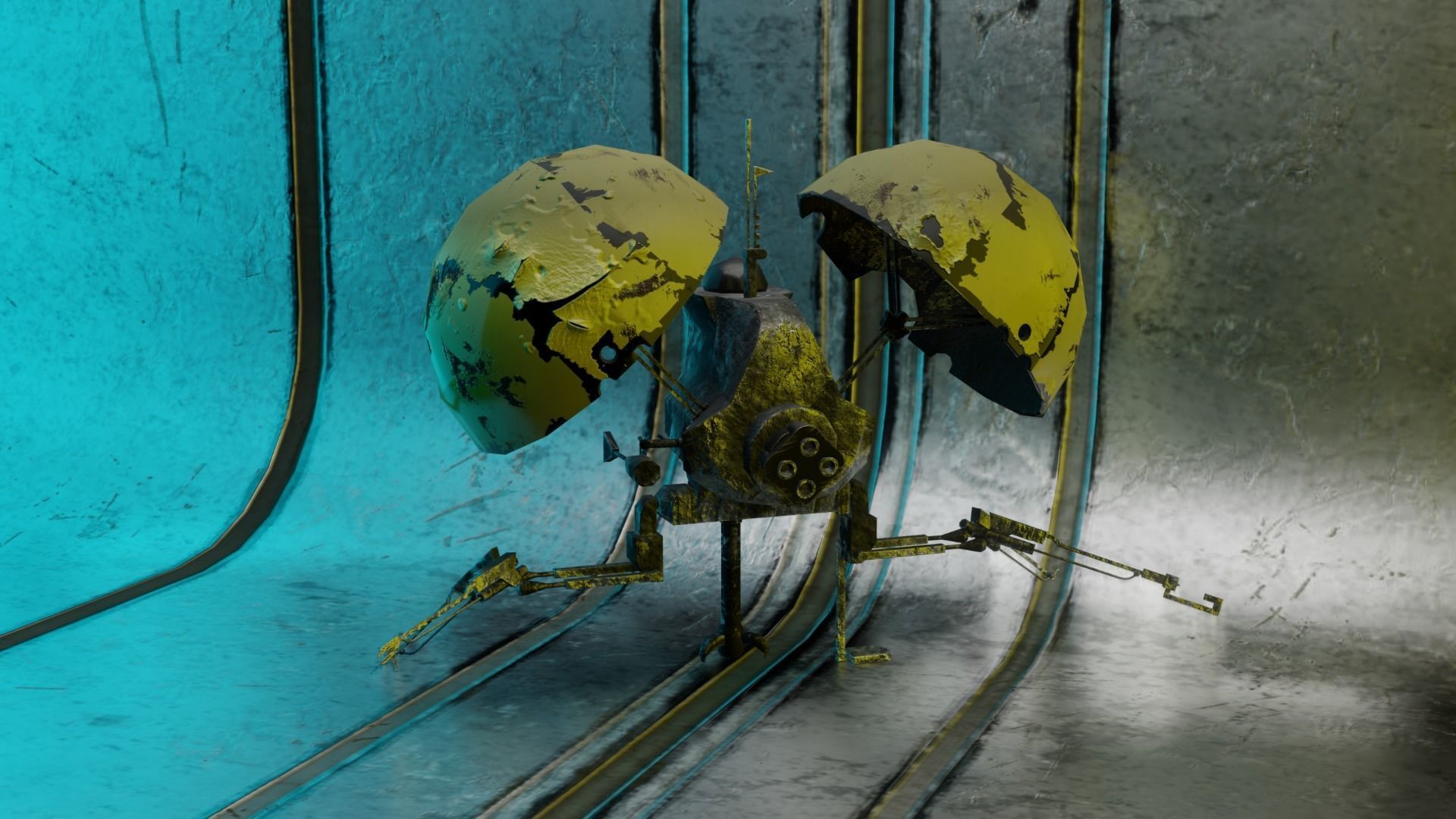 StarWars Pistoeka Sabotage Droid  Buzz Droid Low-poly 3D model_2