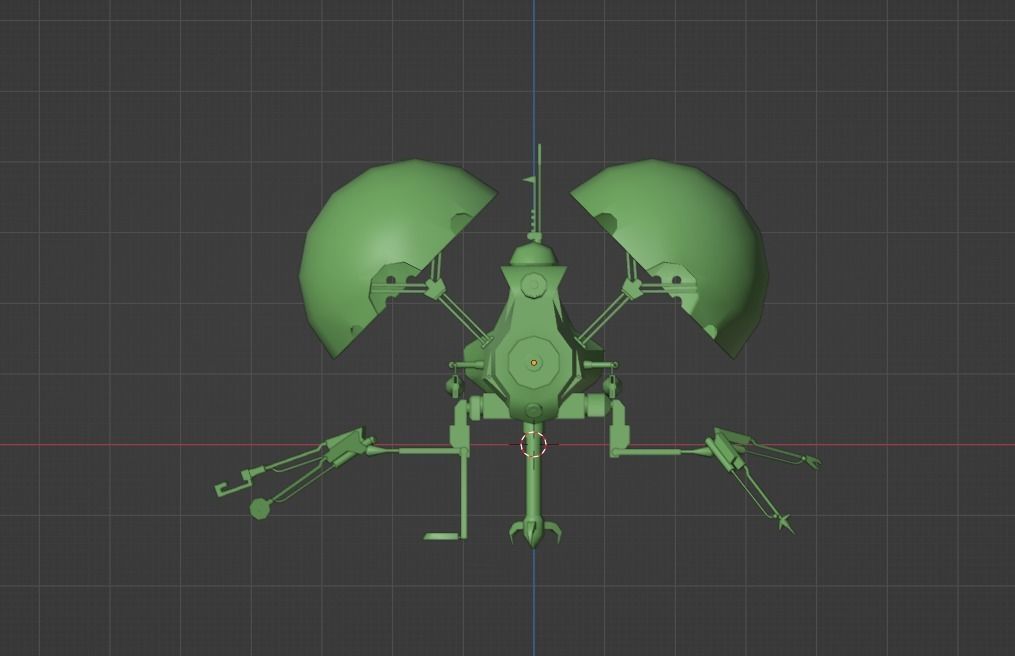 StarWars Pistoeka Sabotage Droid  Buzz Droid Low-poly 3D model_7