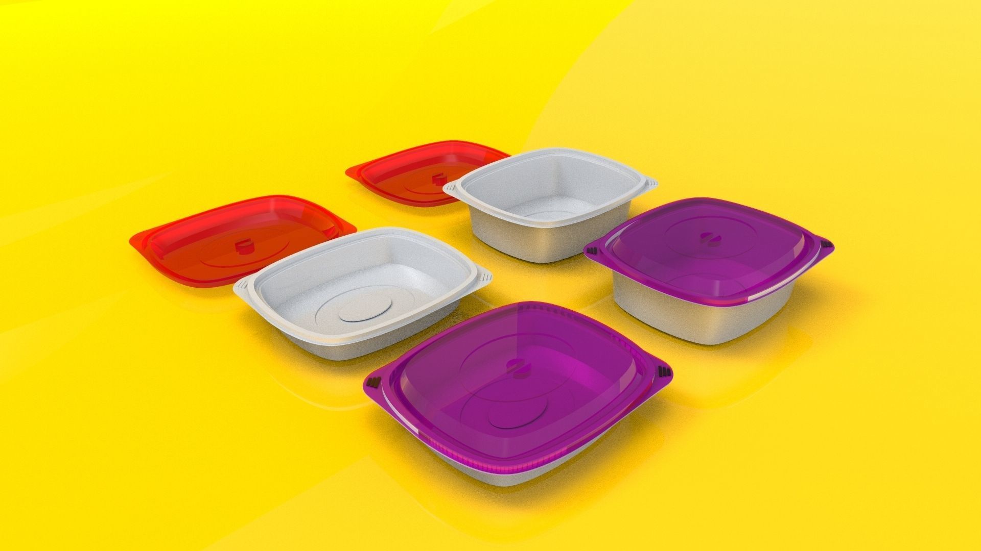 Launchbox Food Low-poly 3D model_2