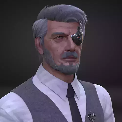 CyberPunk Man Low-poly 3D model