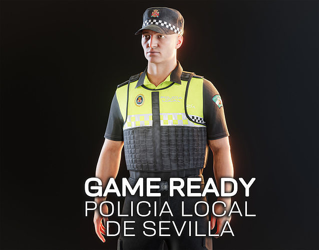 POLICIA LOCAL DE SEVILLA Low-poly 3D model
