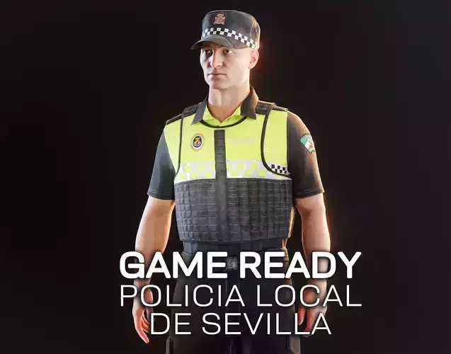 POLICIA LOCAL DE SEVILLA Low-poly 3D model