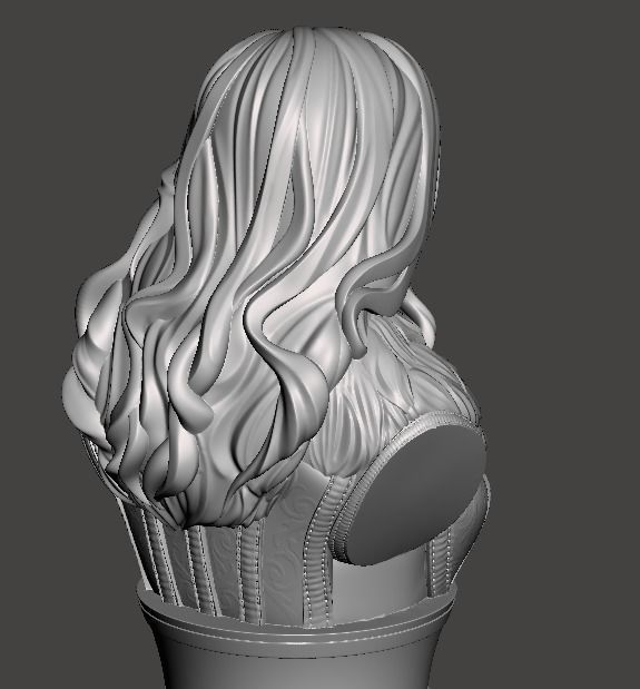 withcher yennefer bust 3D print model_3