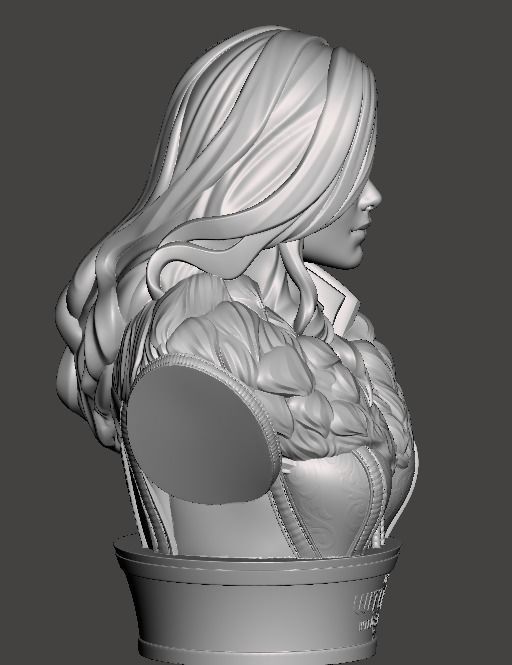 withcher yennefer bust 3D print model_4