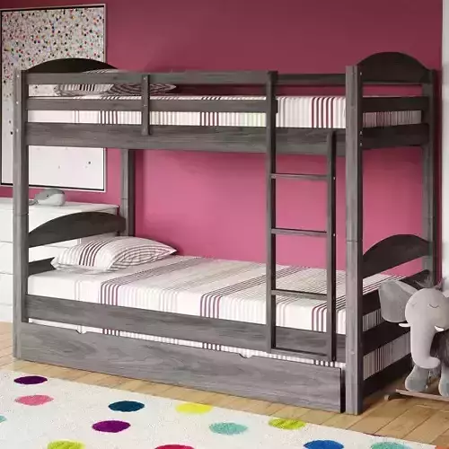 Daryl Twin Over Twin Solid Wood Standard Bunk Bed