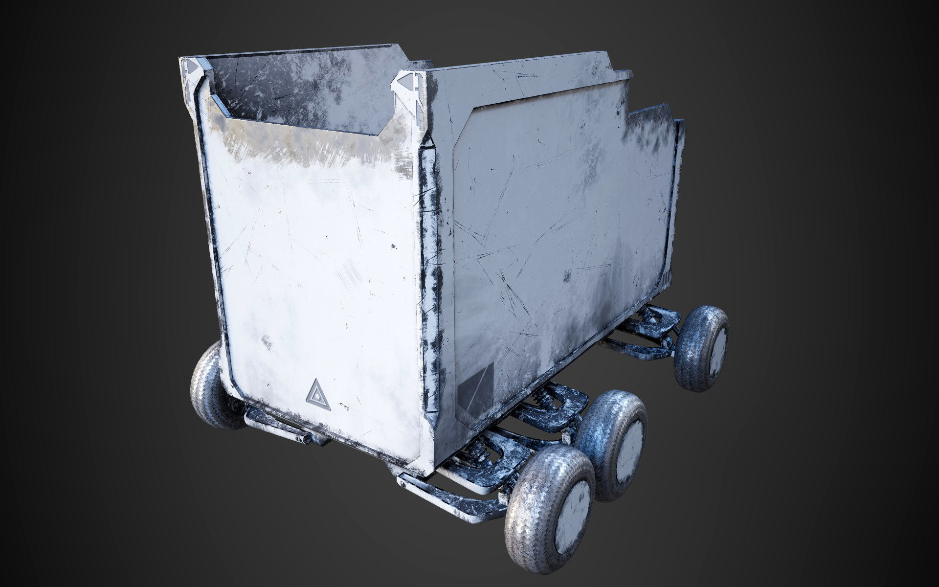 Sci-Fi Mine Cart Low-poly 3D model_2