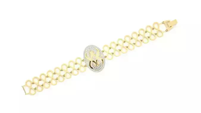 Diamond Bracelet 3D print model  