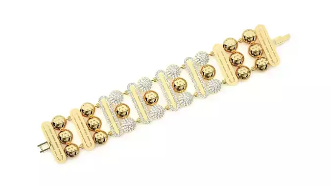 Diamond Bracelet 3D print model  