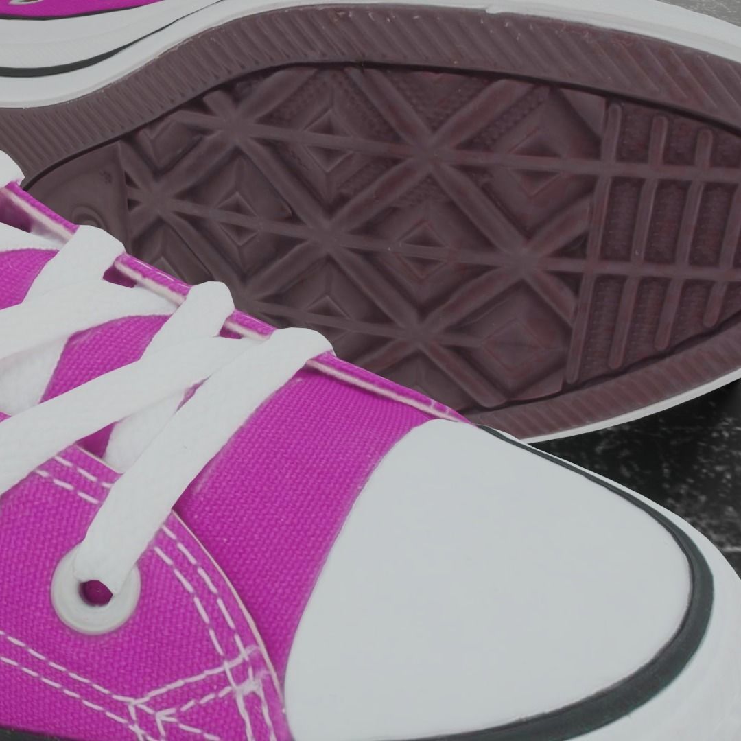 CONVERSE 3D SHOES - PINK Low-poly 3D model_10