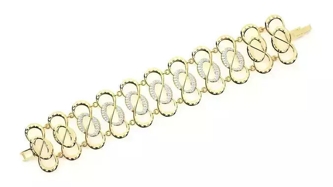 Diamond Bracelet 3D print model 