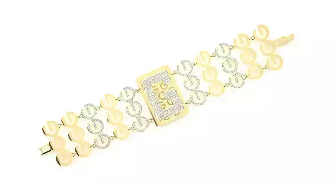Diamond Bracelet 3D print model  