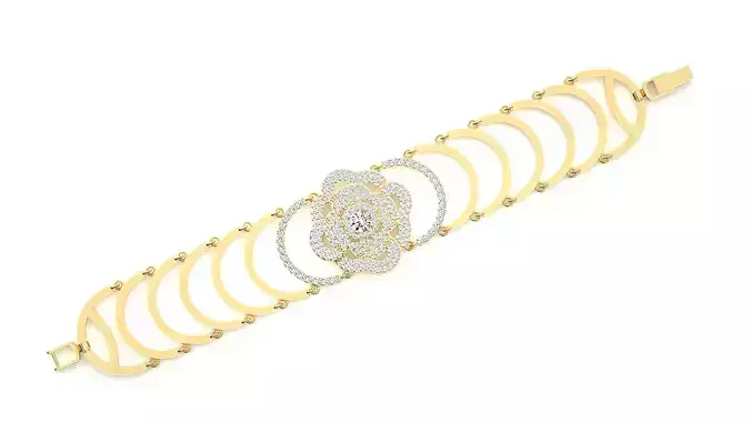 Diamond Bracelet 3D print model  