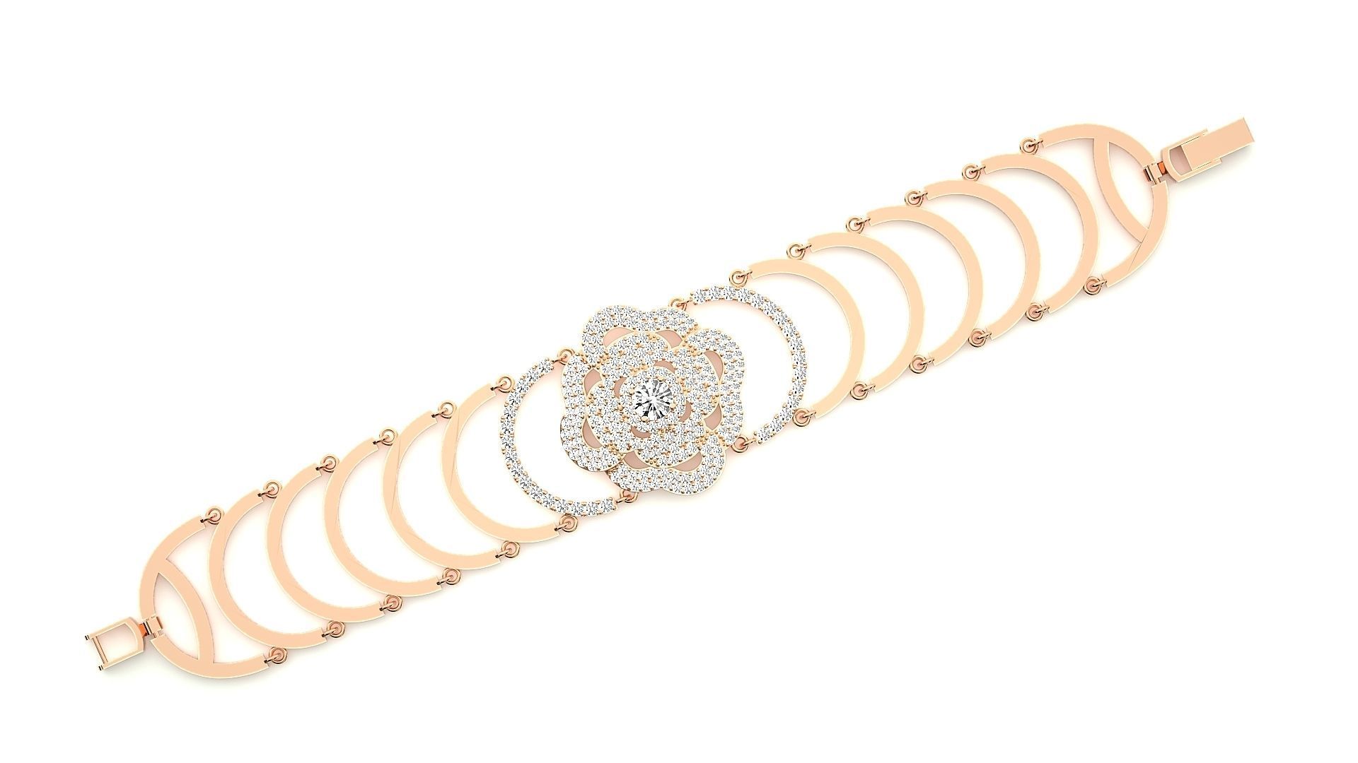 Diamond Bracelet 3D print model   3D print model_1