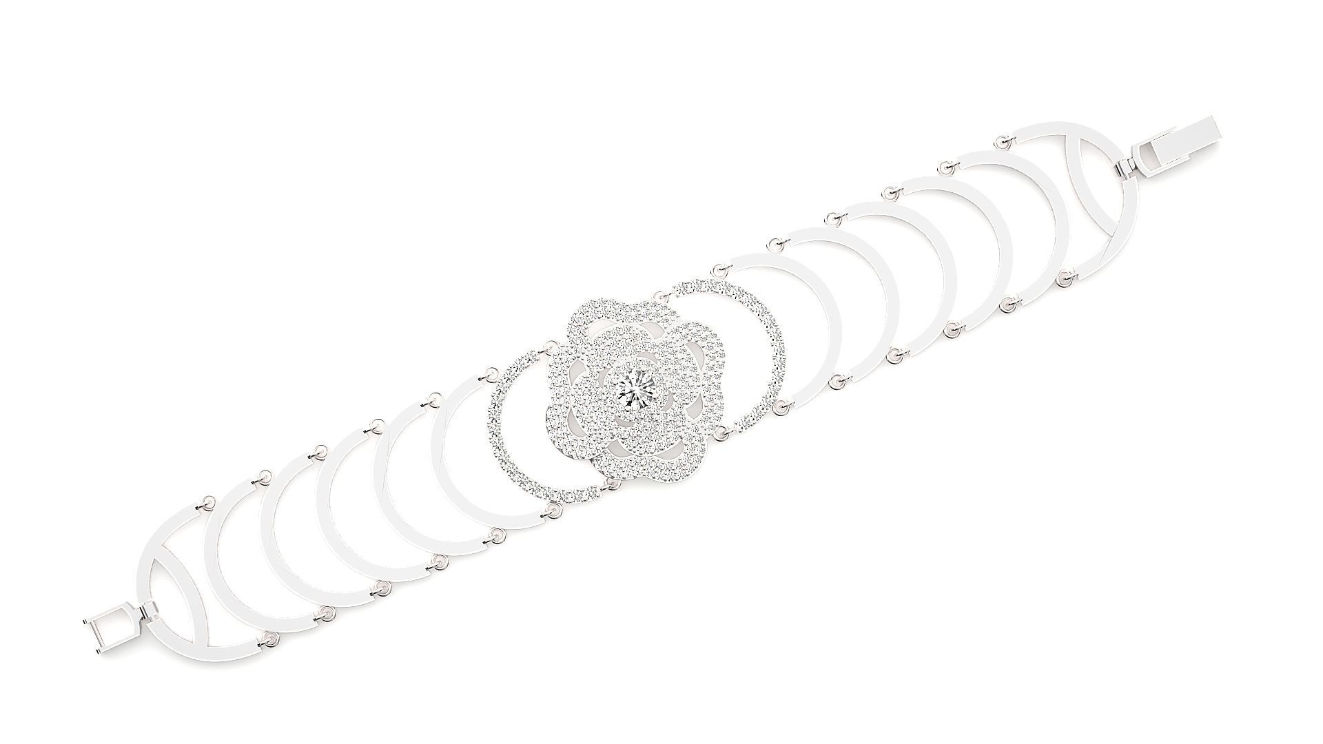 Diamond Bracelet 3D print model   3D print model_4