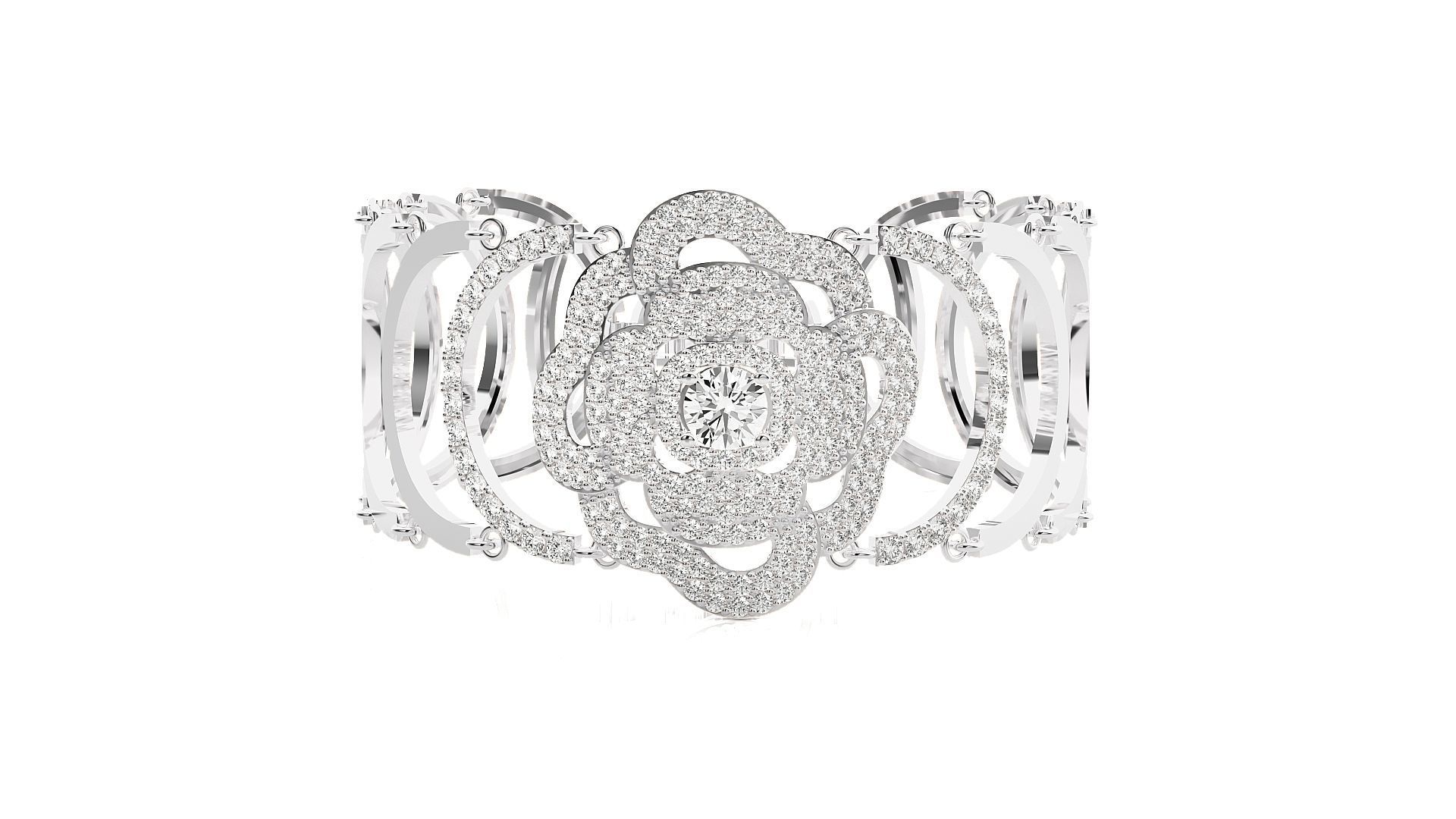 Diamond Bracelet 3D print model   3D print model_6