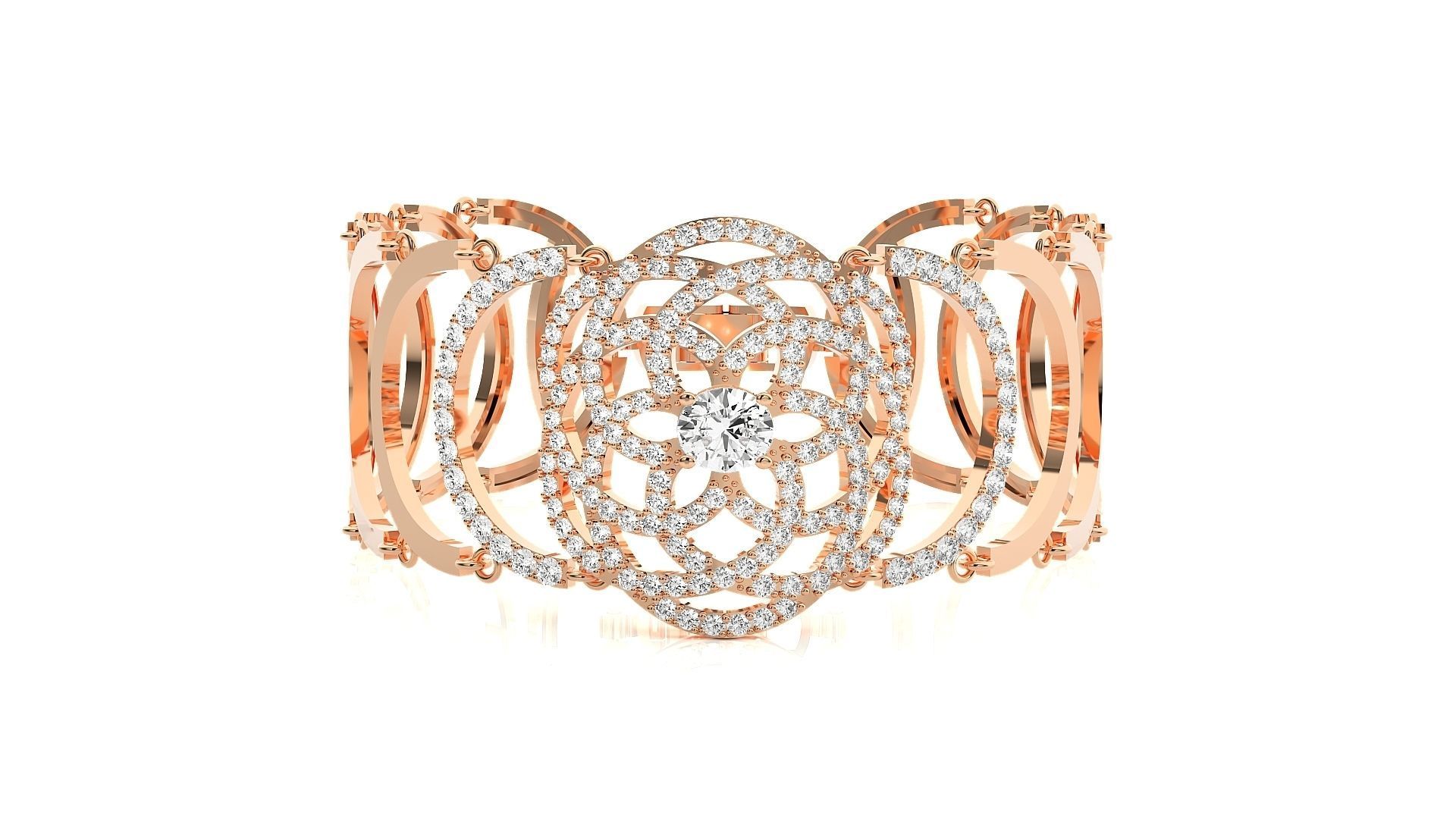 Diamond Bracelet 3D print model  3D print model_4