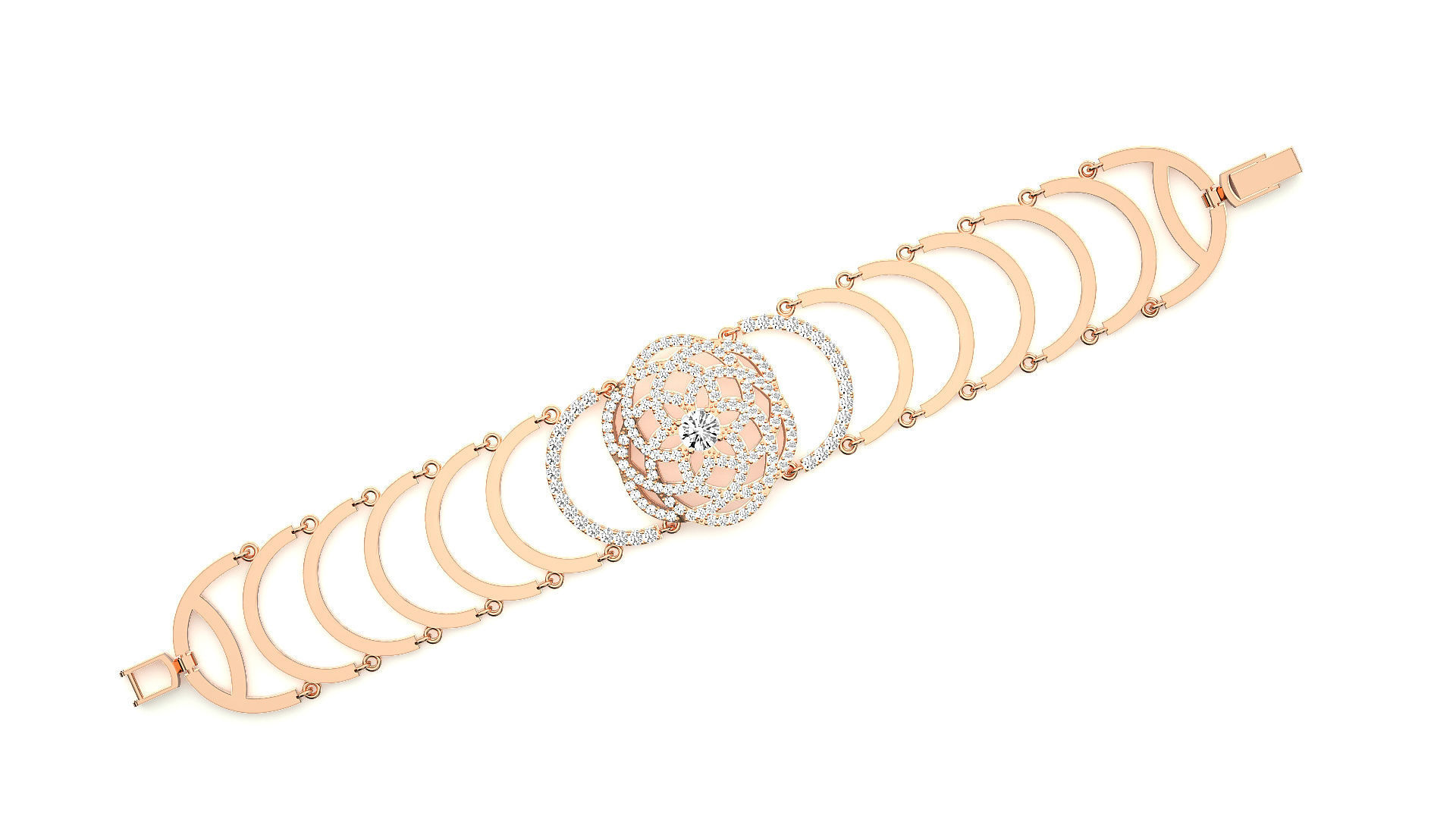 Diamond Bracelet 3D print model  3D print model_1