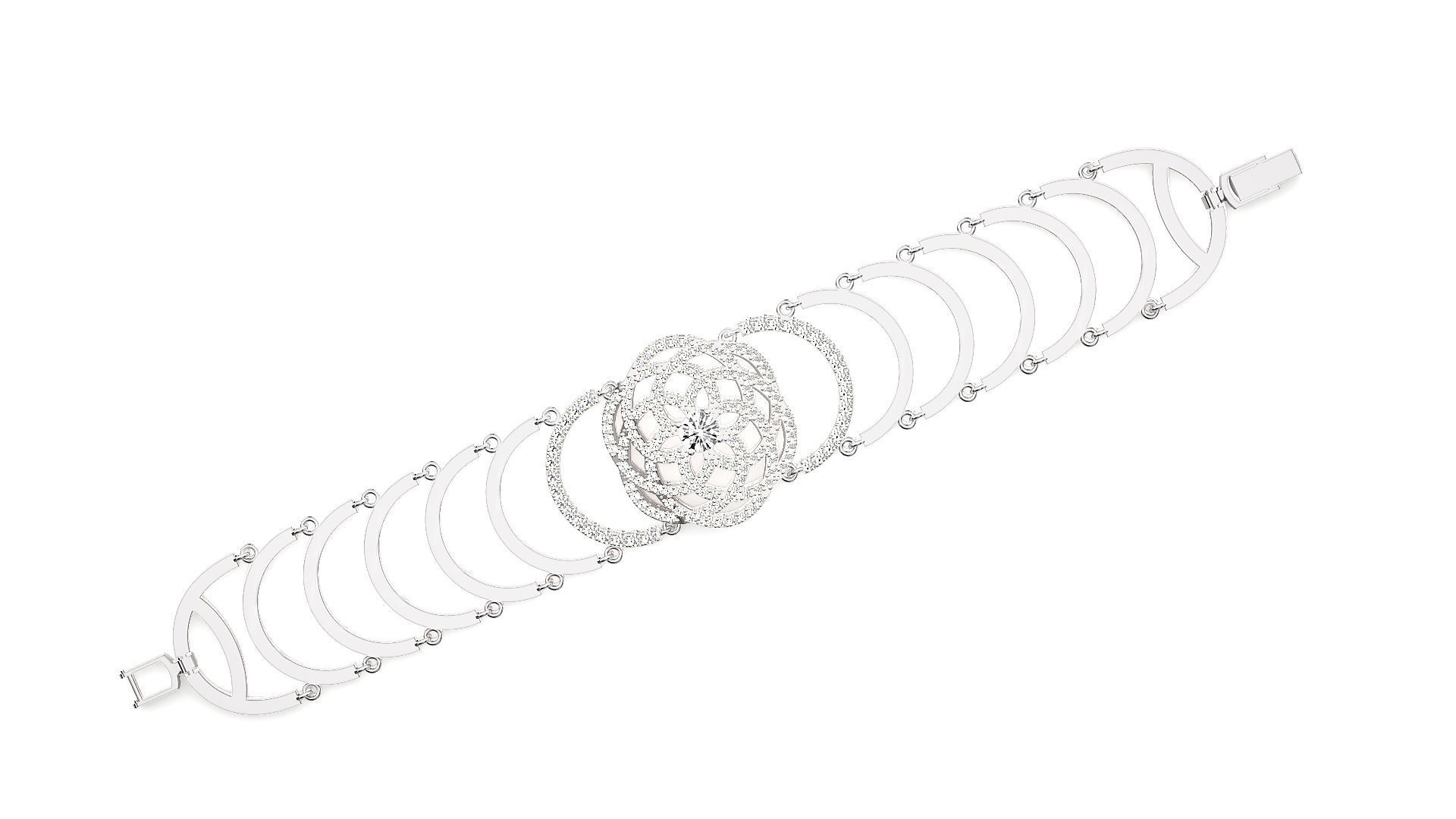 Diamond Bracelet 3D print model  3D print model_5