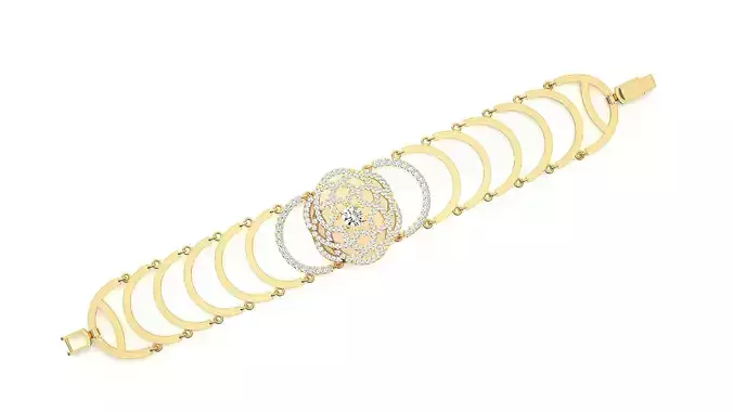 Diamond Bracelet 3D print model 