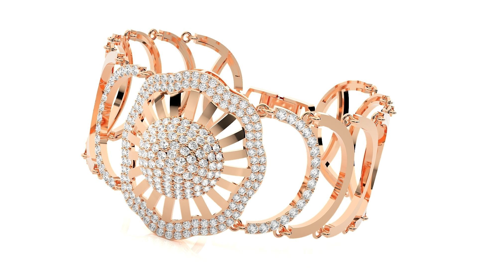 Diamond Bracelet 3D print model  3D print model_2