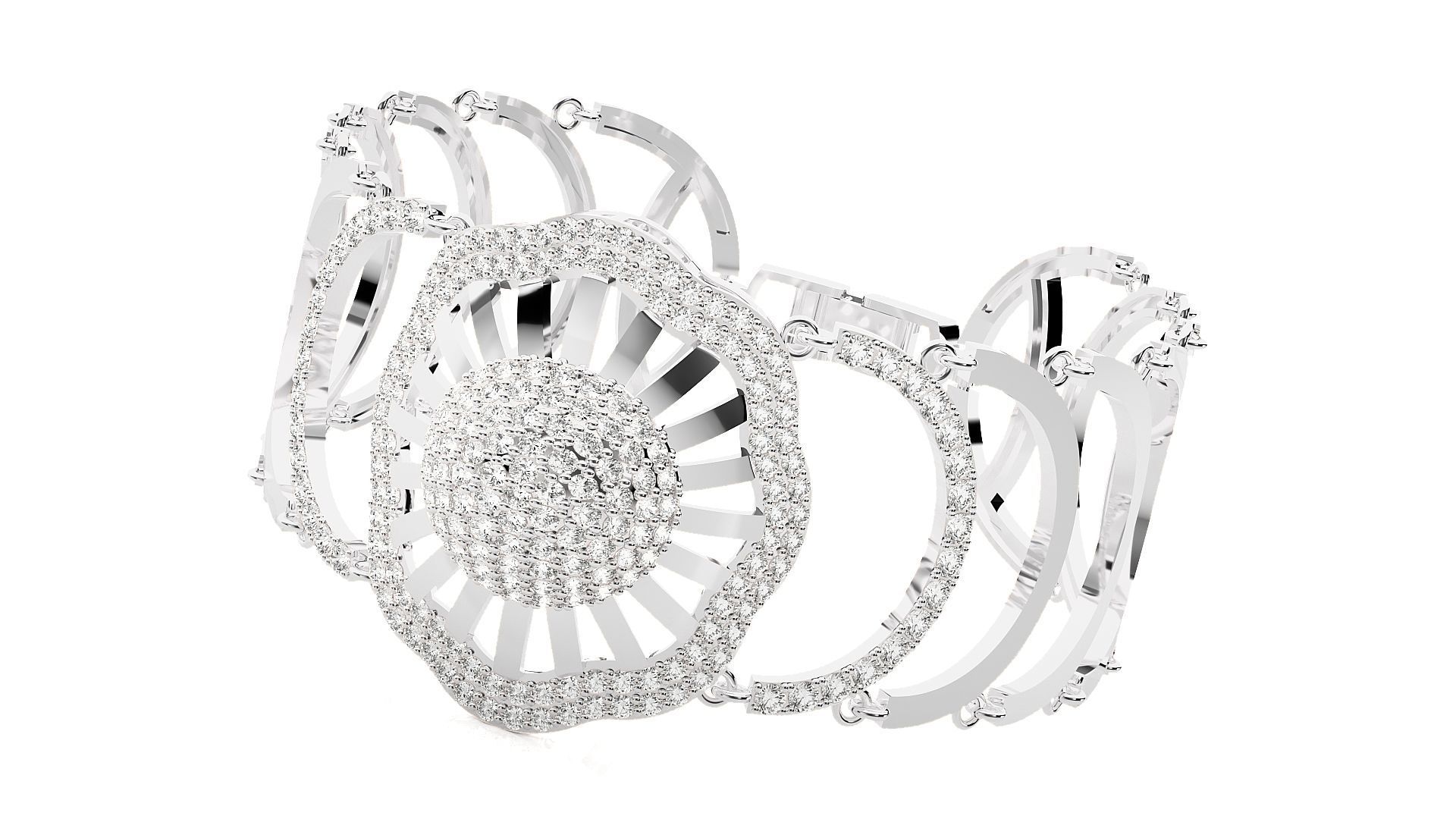 Diamond Bracelet 3D print model  3D print model_5