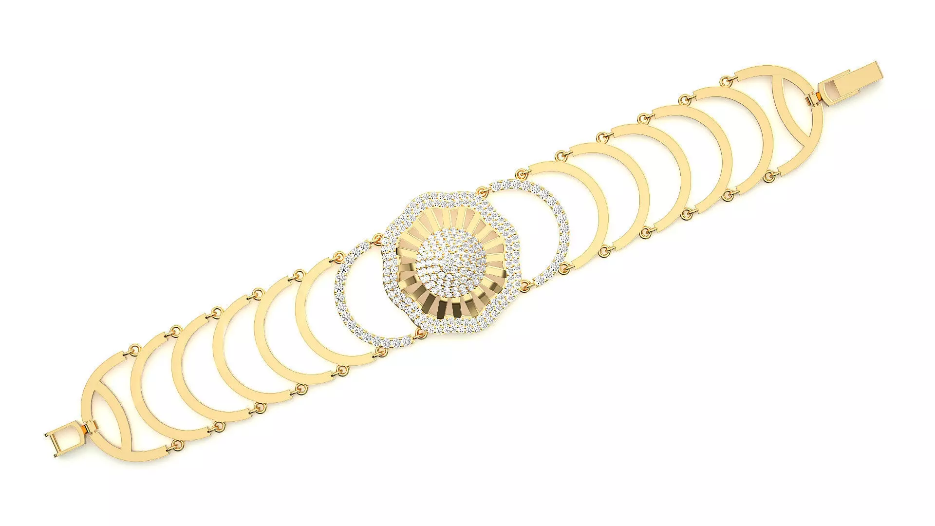 Diamond Bracelet 3D print model  3D print model_0