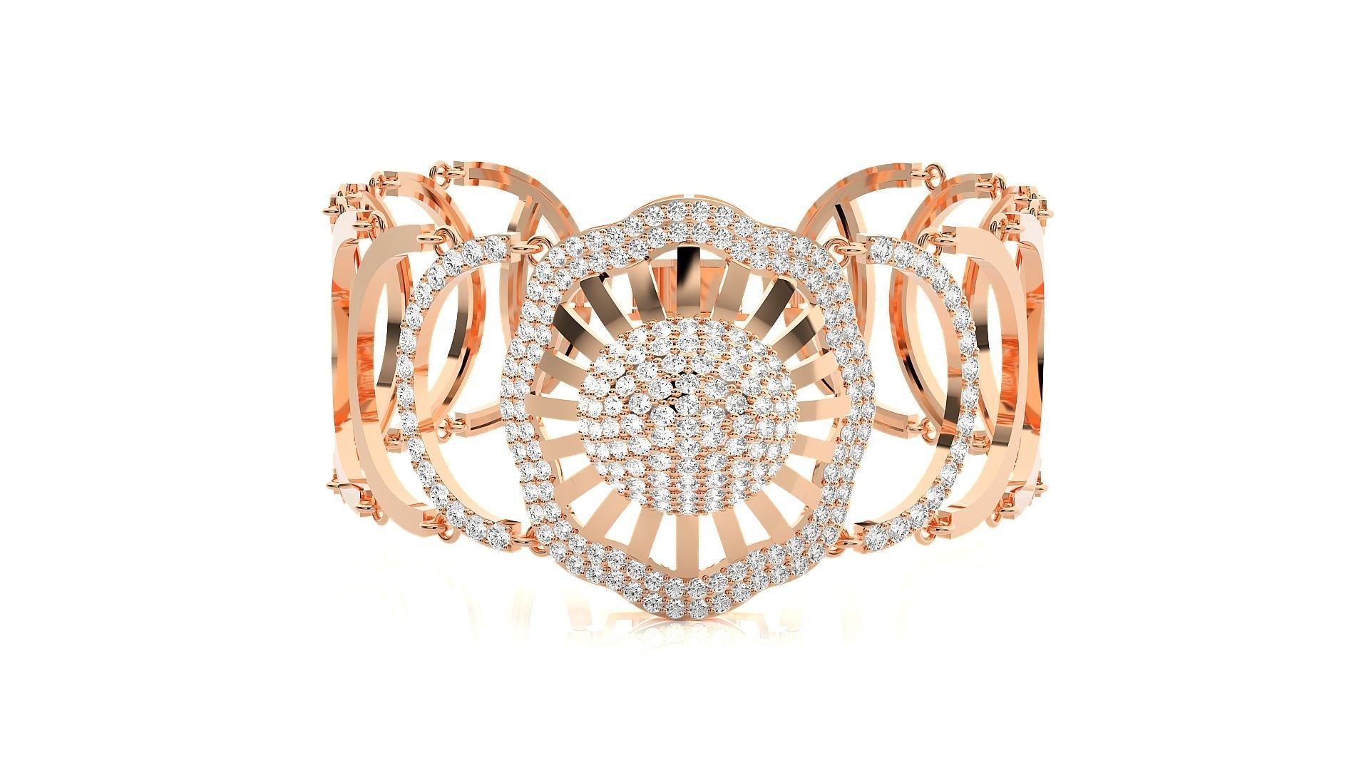 Diamond Bracelet 3D print model  3D print model_3