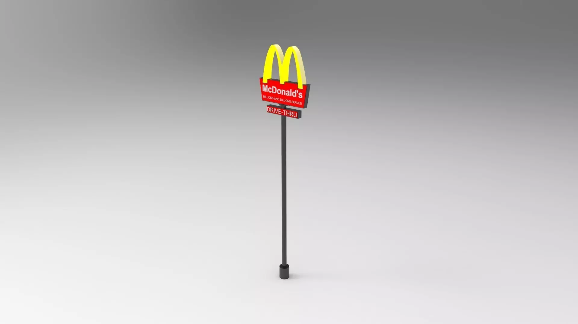 MCD restaurant sign Low-poly 3D model