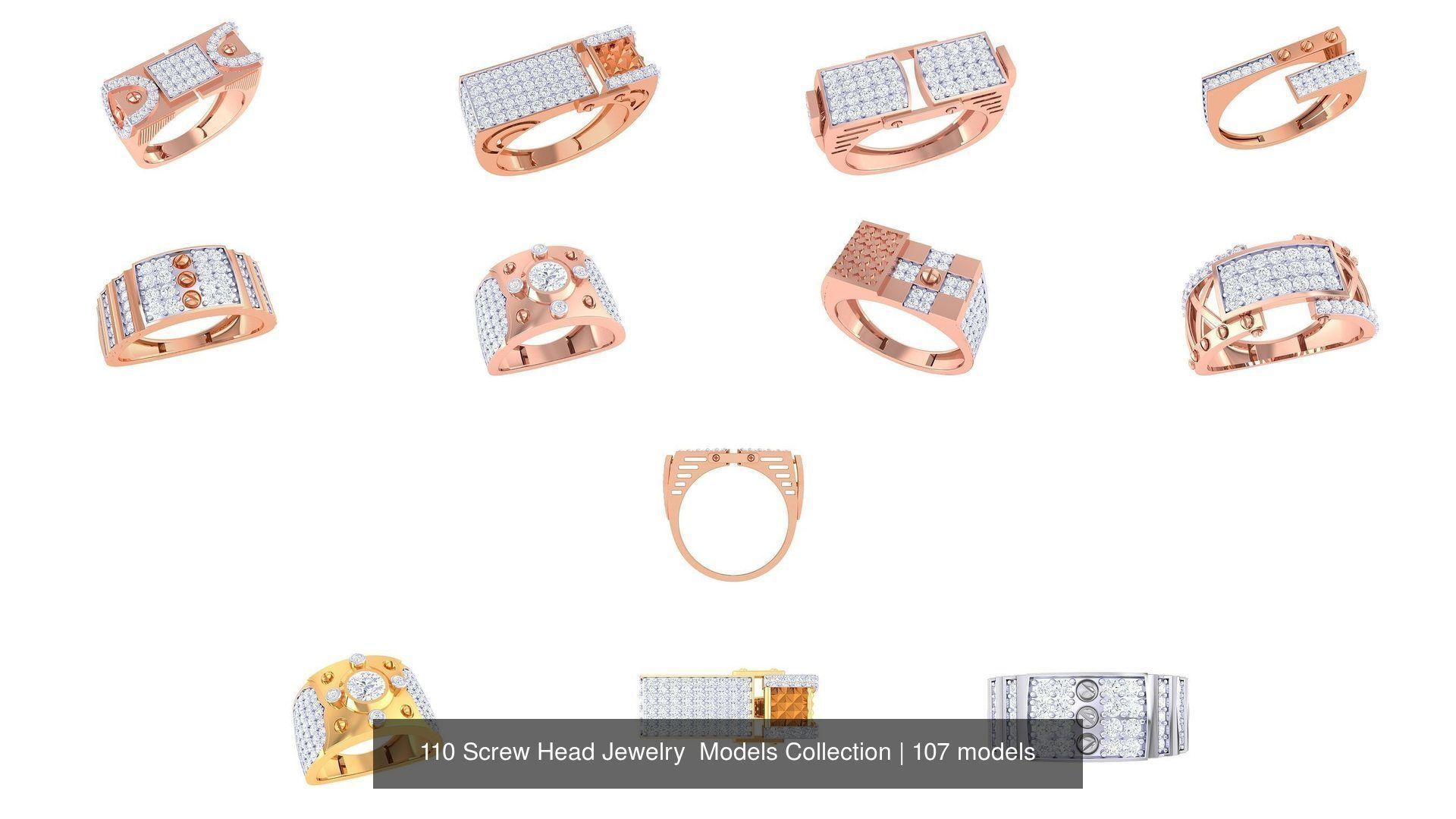 110 Screw Head Jewelry Models Collection _40