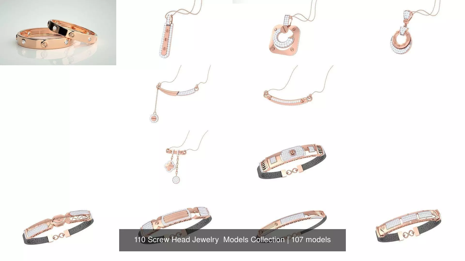 110 Screw Head Jewelry Models Collection _4