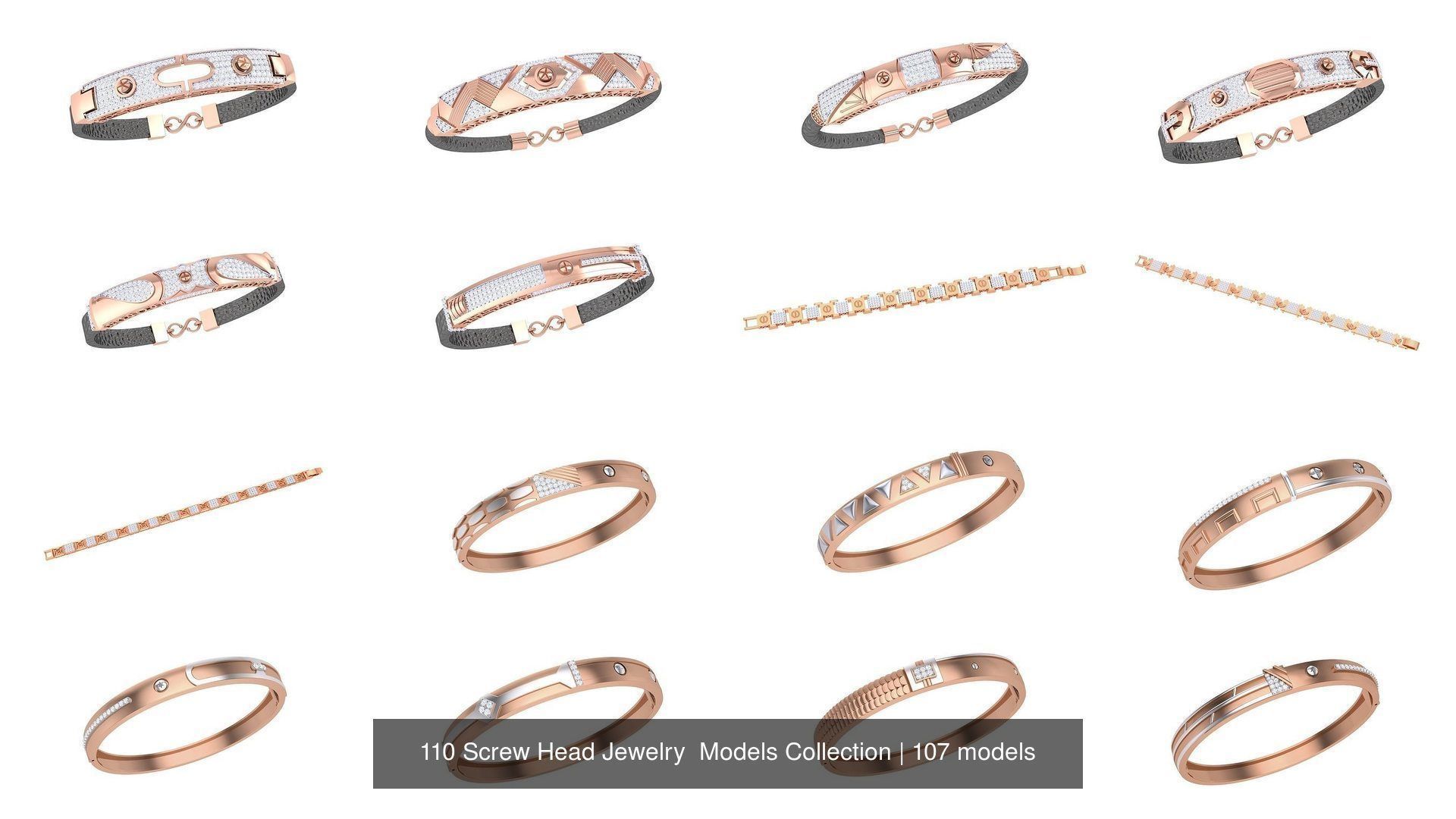 110 Screw Head Jewelry Models Collection _10