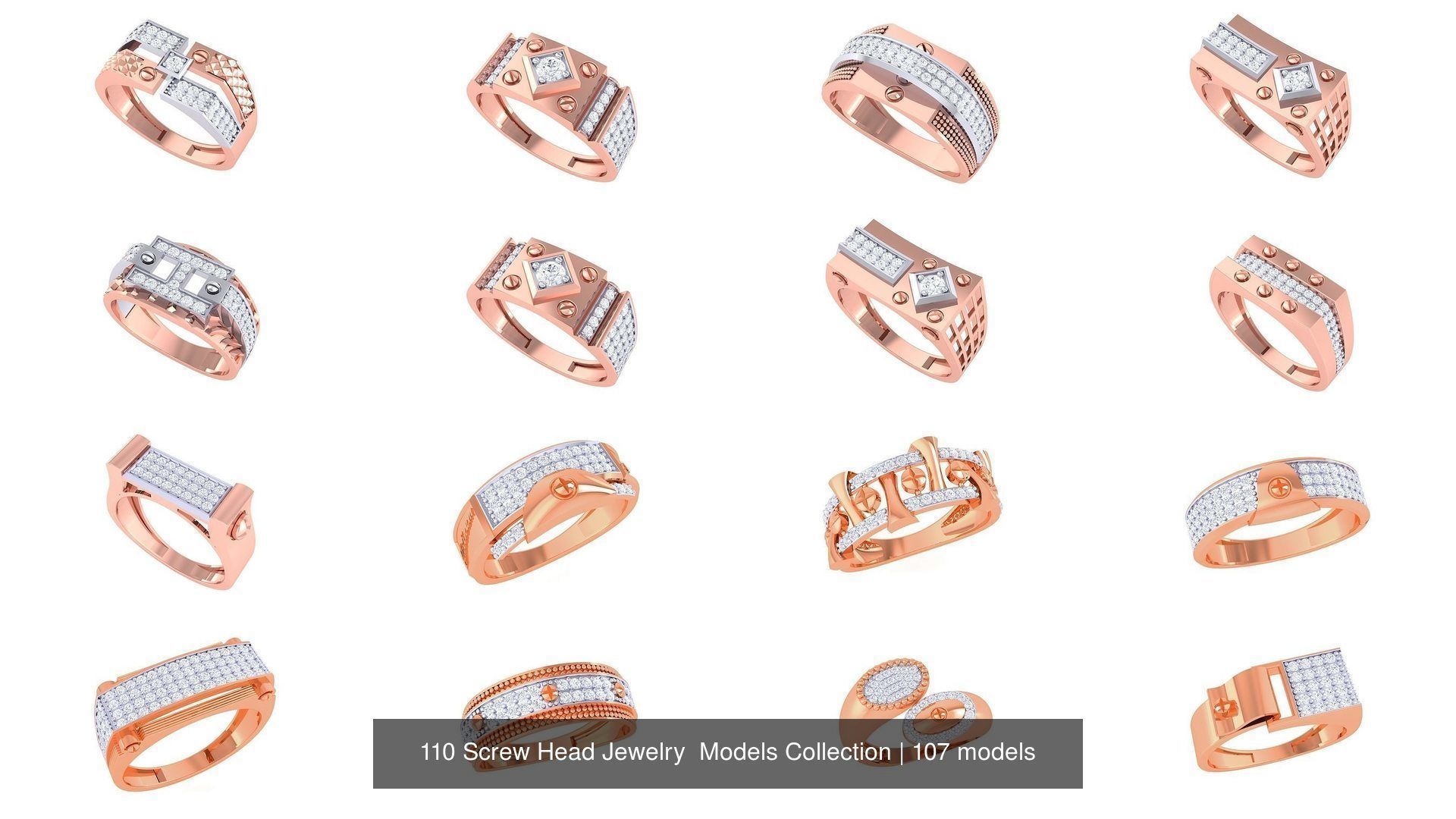 110 Screw Head Jewelry Models Collection _35