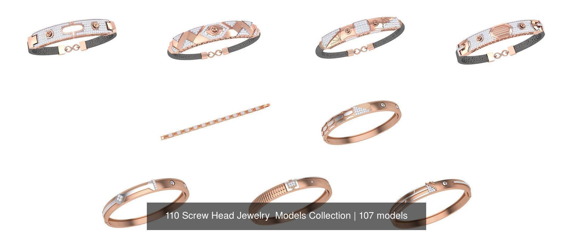 110 Screw Head Jewelry Models Collection _6