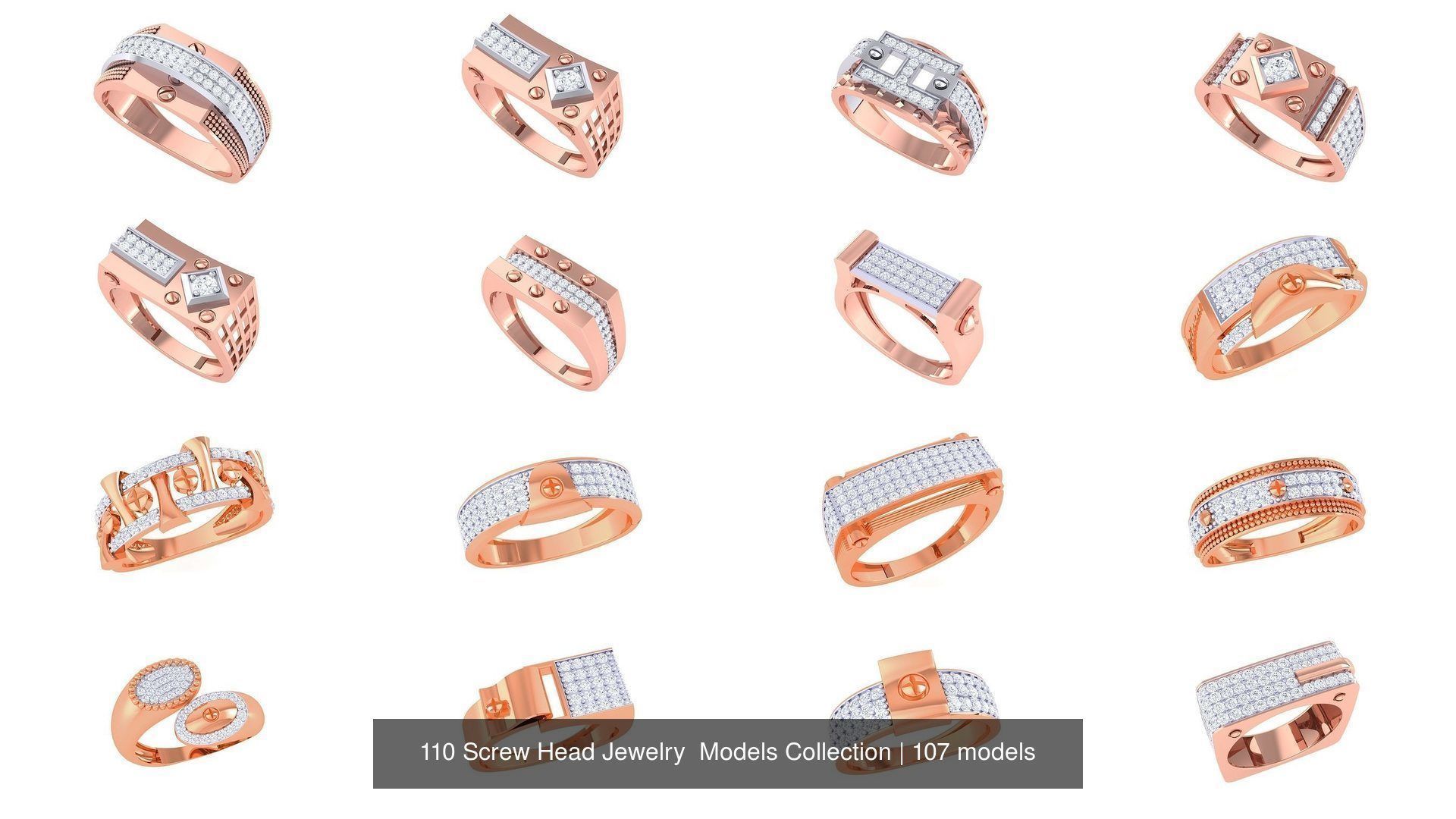 110 Screw Head Jewelry Models Collection _34