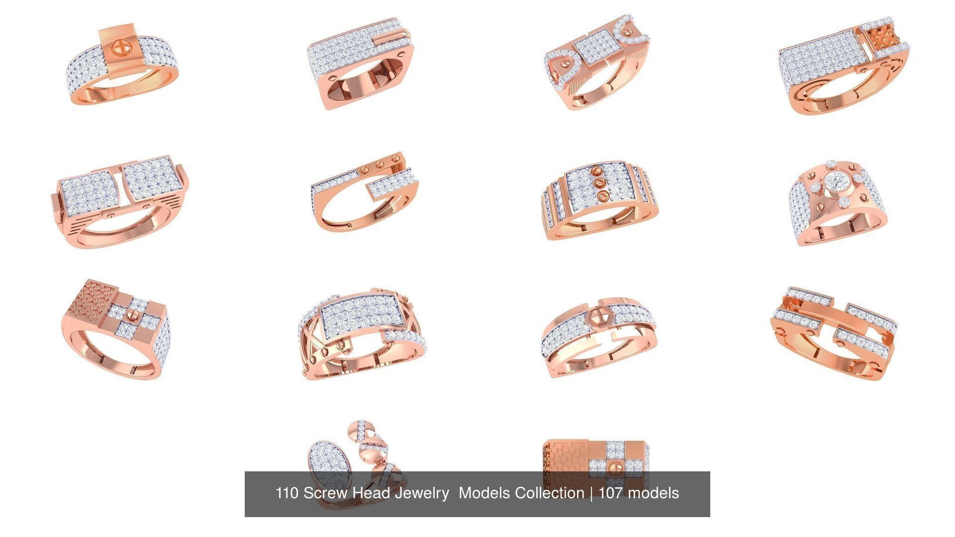 110 Screw Head Jewelry Models Collection _41