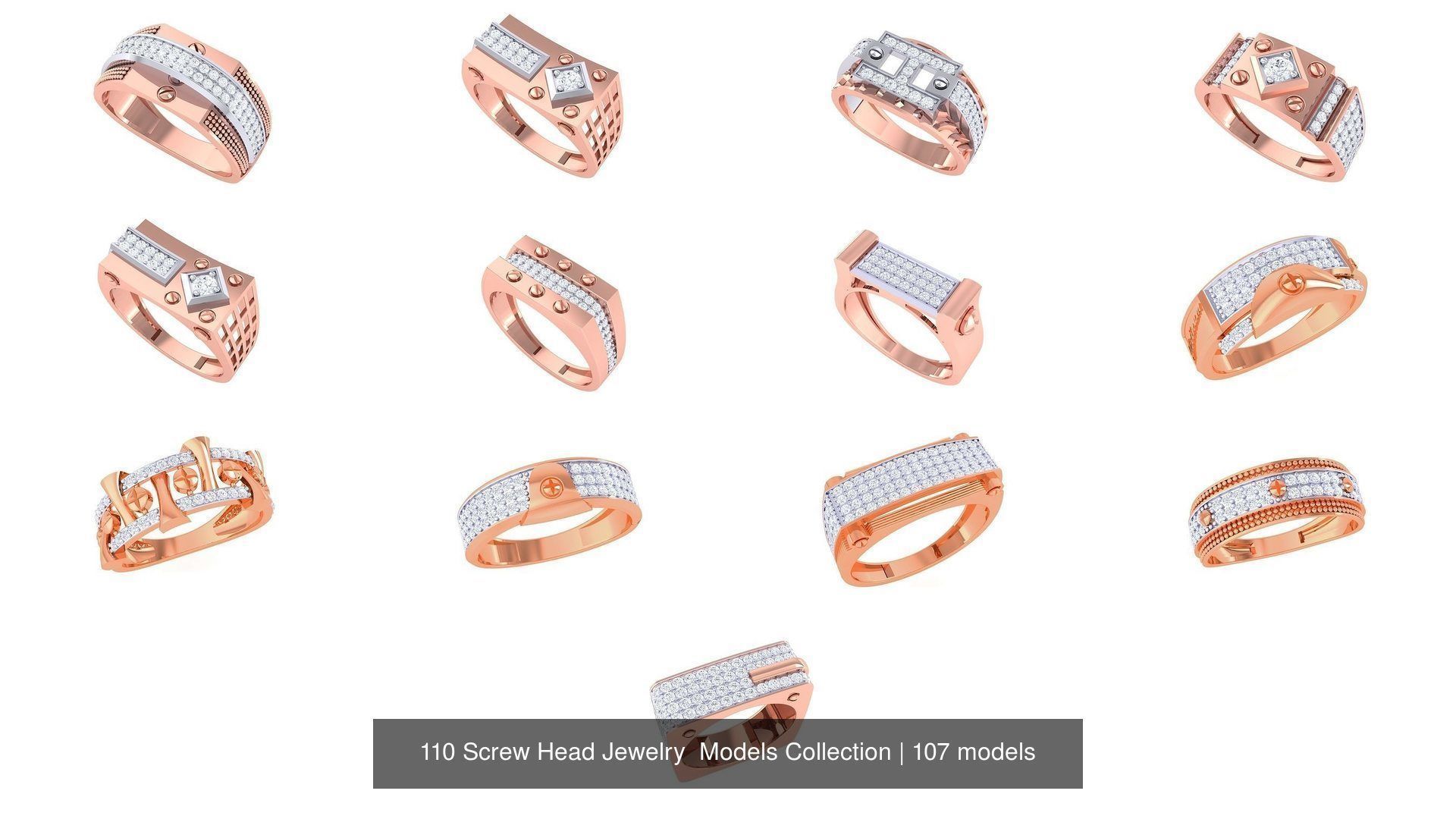 110 Screw Head Jewelry Models Collection _31