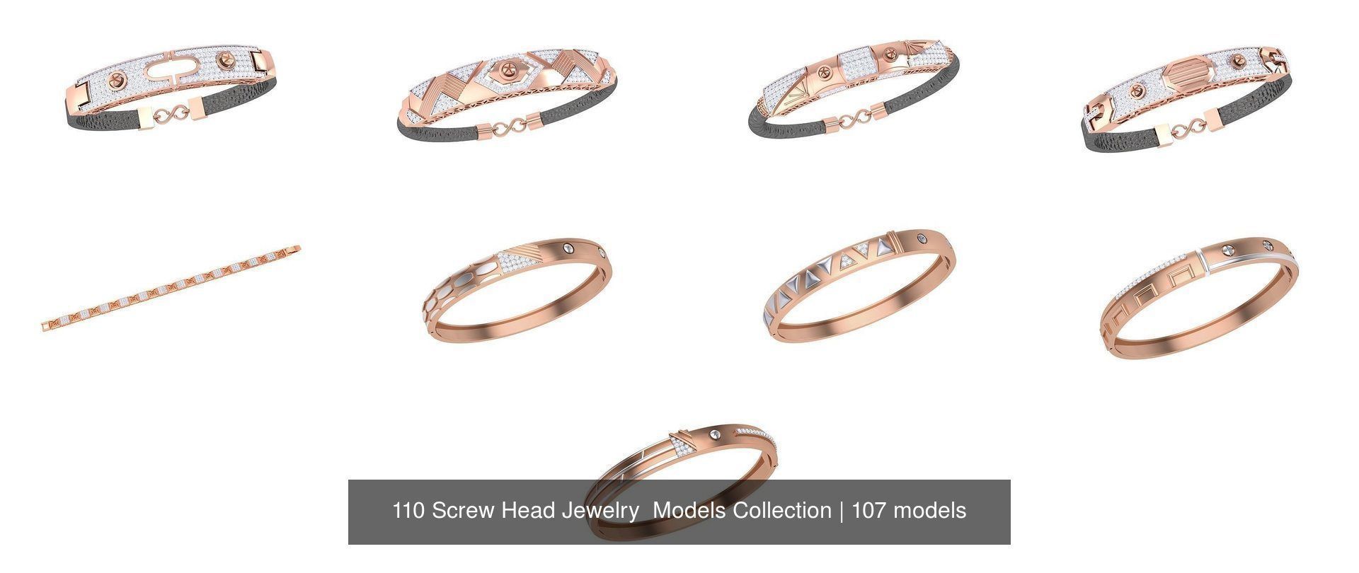 110 Screw Head Jewelry Models Collection _7