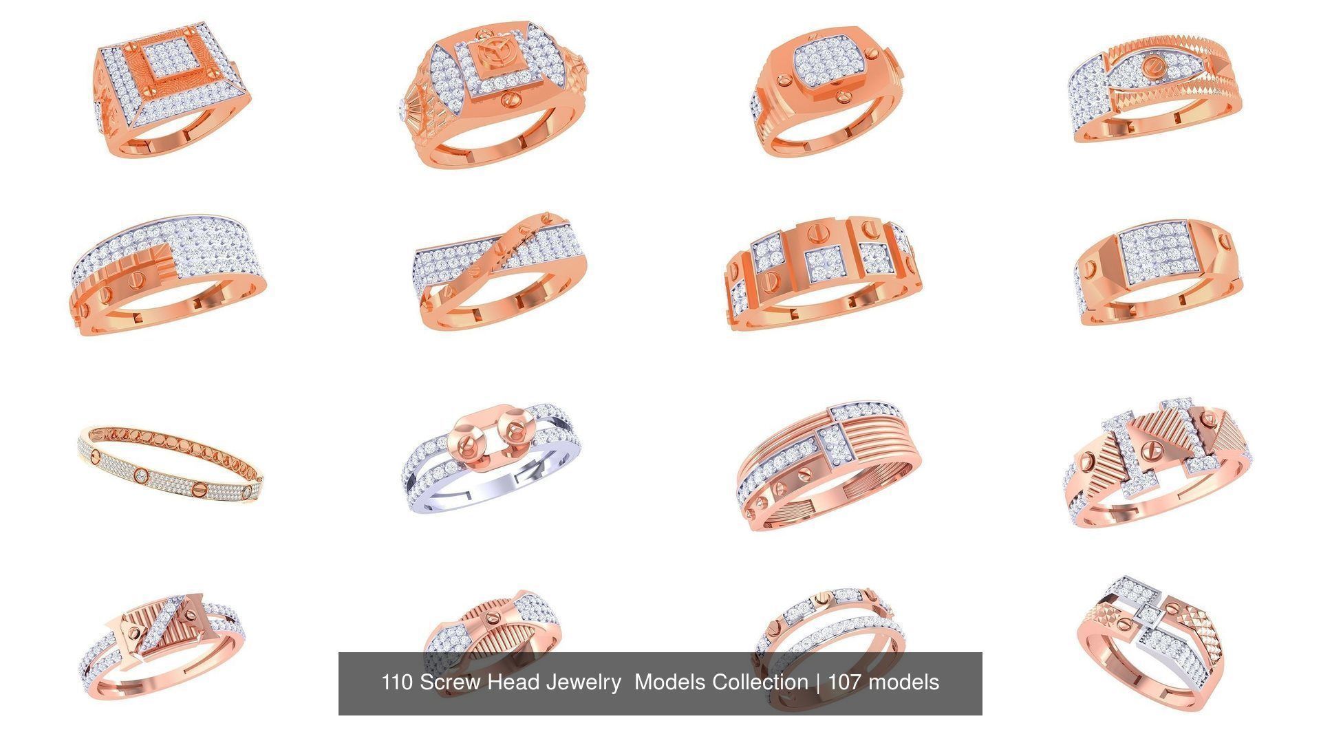 110 Screw Head Jewelry Models Collection _26